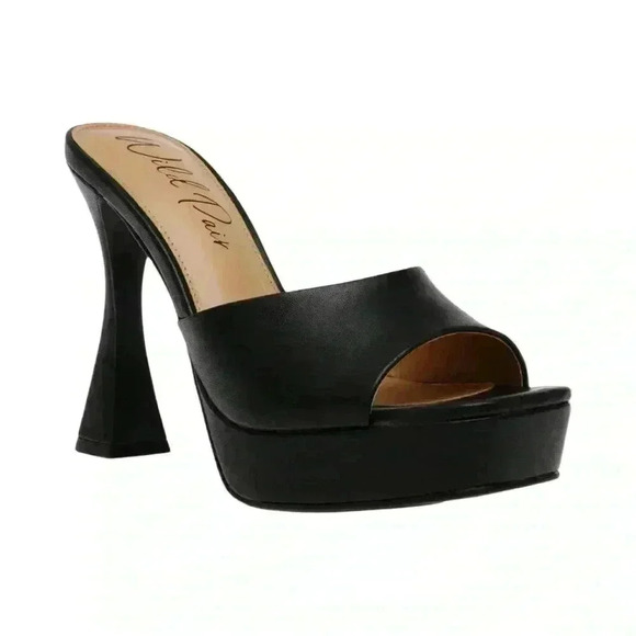 NEW Wild Pair Raja Women’s Faux Leather Peep-Toe Platform Sandals - Size 8.5 - Picture 1 of 14